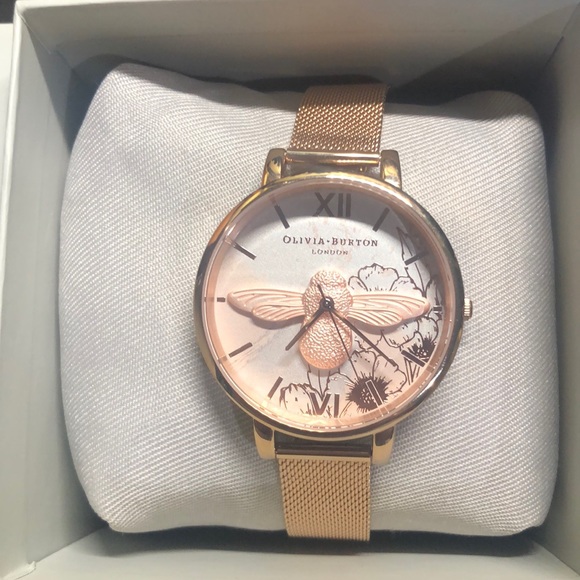 Olivia Burton Abstract Floral 3D Bee Watch - Picture 2 of 4